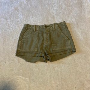 American Eagle Mid Rise Green Jean Shorts